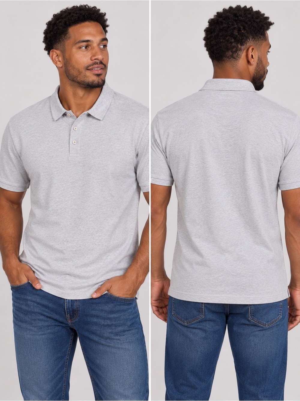Target 🎯 Goodfellow & Co Light Gray Heather Polo Shirt